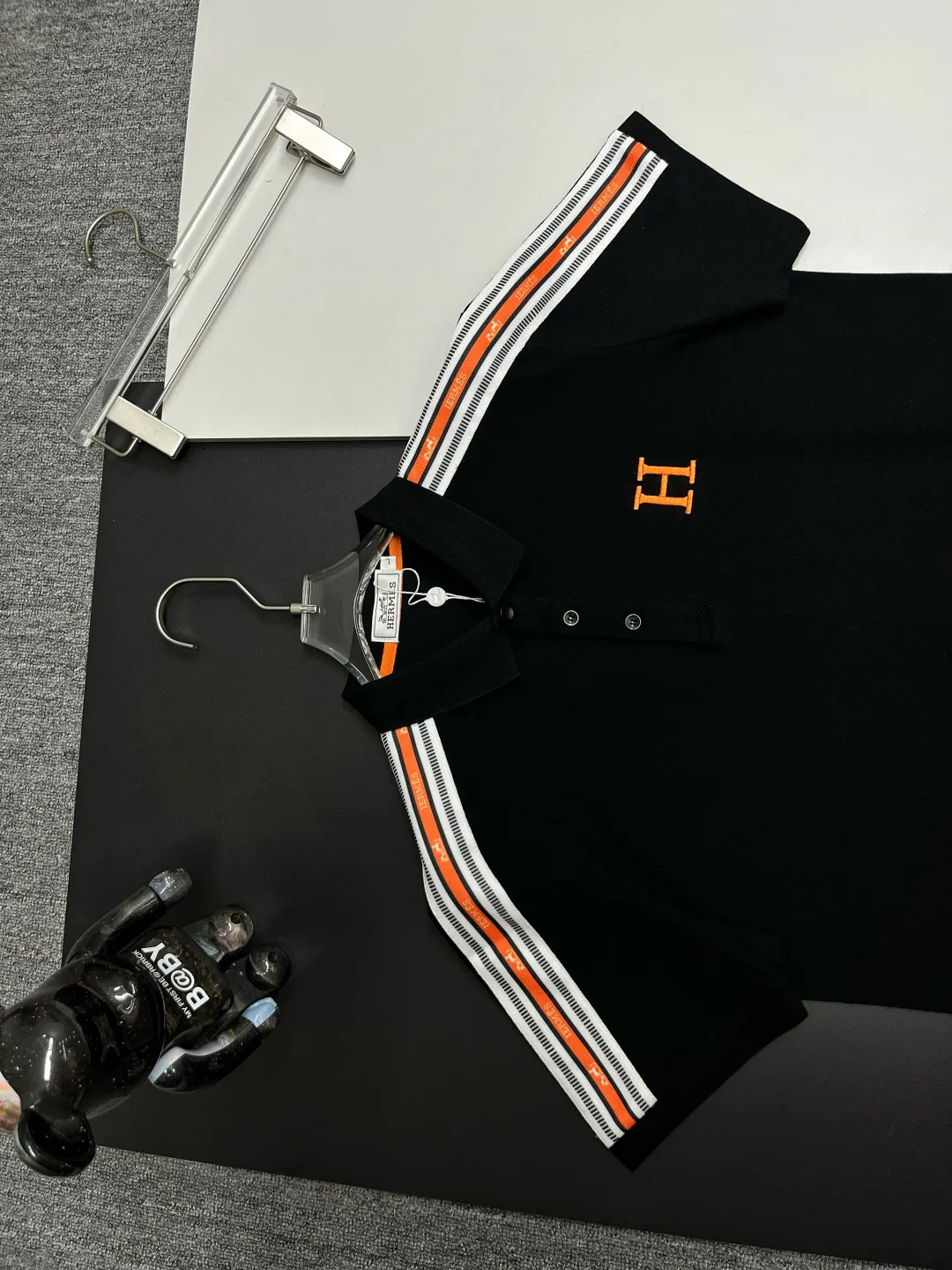 HERMES New Arrival Polo Same Style 210 ， Factory New Arrival Versatile : Black White Size：M-XXXL